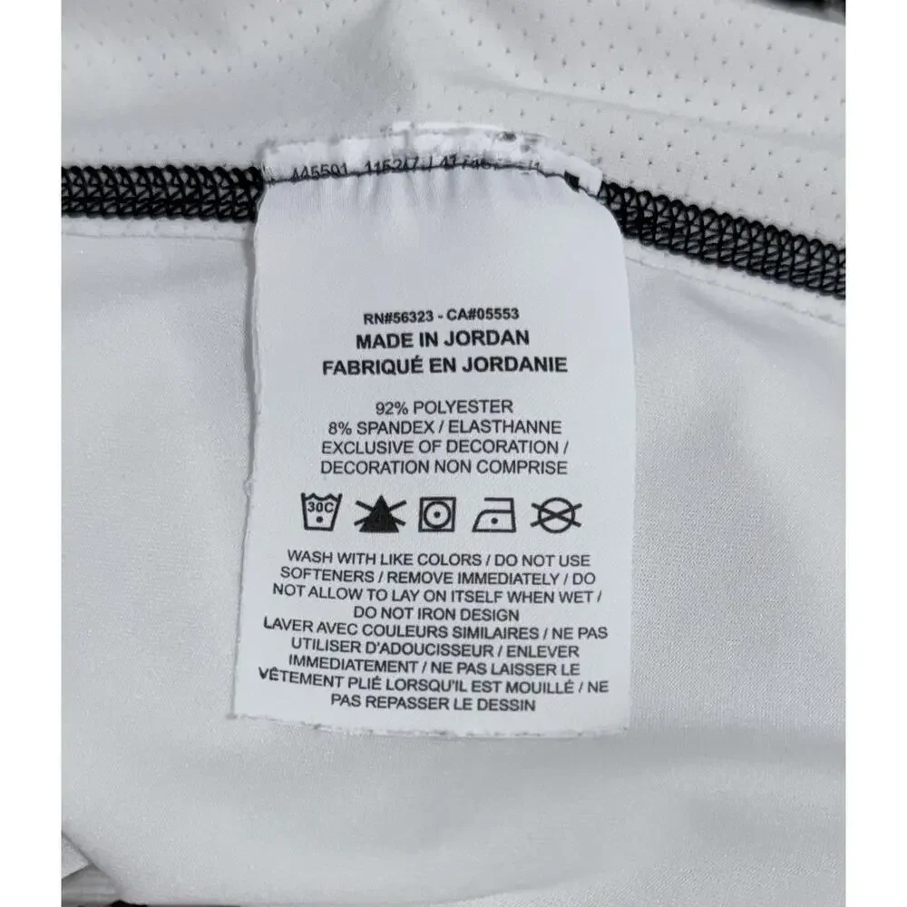 Nike Pro Dri-FIT Performance Slim Fit Mens T Shirt L White Crew Neck Logo